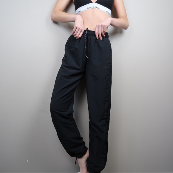 Adidas black 3 stripe y2k joggers size small - Picture 2 of 4